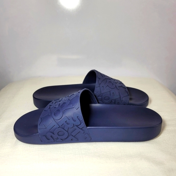 Tory Sport Mens Size 10M  Navy Blue Slides. - Picture 8 of 11
